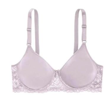 Imagem de Sutiã Sustentação Com Renda Triumph 24785 Microfibra, 48, Lilás