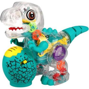 Imagem de Brinquedo Dinossauro  Transparente Engrenagens  Coloridas - Toy King