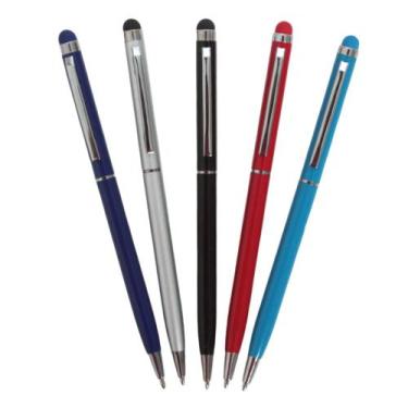 Imagem de Caneta Touch Screen Com Ponta Esferográfica Tinta Azul - Genérica