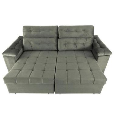 Imagem de Sofá Top Lubeck 2 metros 3 Lugares Retrátil e Reclinável Soft Plus Sue