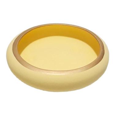 Imagem de Vaso Ikebana Baixo Cerâmica Fosca Decor de Plantas Garden - Gold - Ret