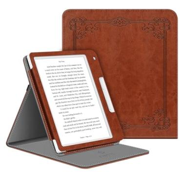 Imagem de Fintie Capa com suporte para leitor digital Kobo Libra Color (2024)/Kobo Libra 2 (2021) de 7 polegadas – [visualização em vários ângulos] Capa com suporte vertical de ajuste fino com