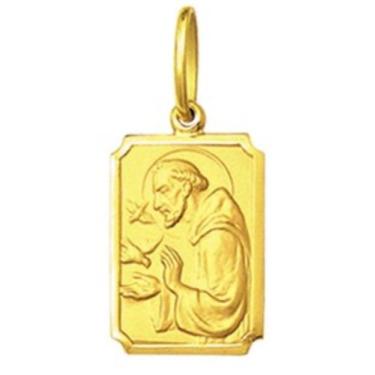 Imagem de Pingente Mini 0.9cm Quadrado Retangular Santos Ouro 18k ( 29 Santos ) 