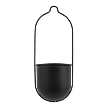 Imagem de Ioensy Cesta de flores suspensa, recipiente para plantas, vaso decorativo elegante para pendurar em ambientes internos, recipiente floral para sala de estar,