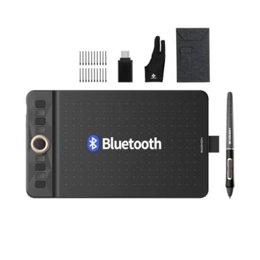 Imagem de Tablet de desenho Bluetooth GAOMON WH851 tablet gráfico de 8 x 5 polegadas, tablet de arte digital suporta níveis 16384, mostrador intuitivo com 8 teclas de atalho, porta tipo C, funciona com Windows,