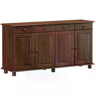 Imagem de Balcao 4 Portas 4 Gavetas Madeira Maciça 8929 Rubi Café
