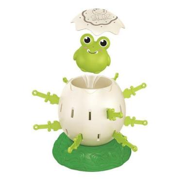 Imagem de Brinquedo Barril Pula Animais 10Cm - Jogo Pula Sapinho, Pula Pinguim e