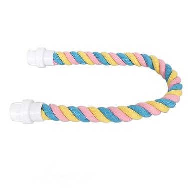 Imagem de Poleiro de corda para pássaros, brinquedo colorido de balanço de papagaio, brinquedos de escalada de algodão flexível, acessórios de gaiola de pássaros para papagaio, periquito, (OKJHFDROqID-12)