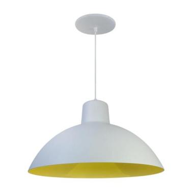 Imagem de Kit 2 Luminária Pendente Chinesa 33cm Interior Amarelo Com Fiação 110/