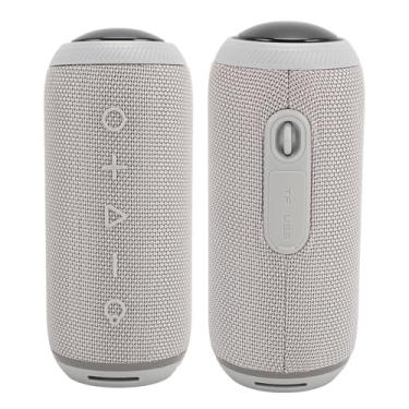 Imagem de Alto-falante Bluetooth Sem Fio Com Luz Colorida, Alto-falante Bluetooth Portátil Com Som HD 2x7W, Microfone Embutido, Alto-falante Portátil para Exterior (Cinza)