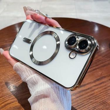 Imagem de Capa de telefone magnética de luxo com revestimento transparente para Samsung Galaxy S24 S23 FE S22 S21 S20 Plus Note 10 20 Ultra A55 A35 A15 A05, capa de titânio dourado, para Galaxy A55 5G