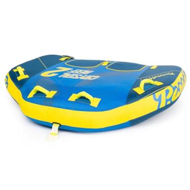 Imagem de Paradise Water Sports - Tubo rebocável de recife de cristal para passeios de barco - 1-2 ciclistas, azul/amarelo