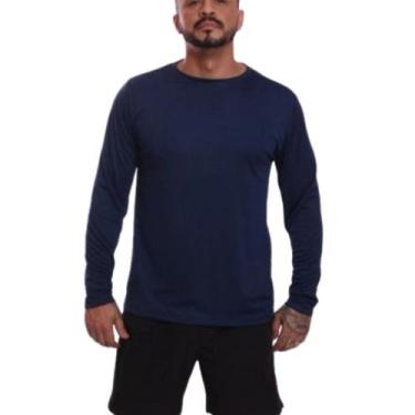 Imagem de Camiseta Dry Fit Manga Longa Masculina Academia Esporte - Genérica, Ma