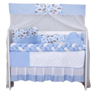 Imagem de Kit Berço Americano 11 Peças Com Mosquiteiro e Trança (Menina e Menino