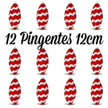 Imagem de 12 Bolas e Pingentes Natal Altíssima Qualidade Ouro Vermelho - Fitas e