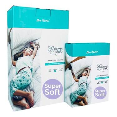 Imagem de Capa Antialergica Colchão Solteiro 21cm SuperSoft +Capa de Travesseiro