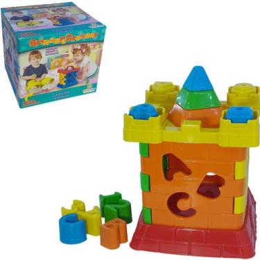 Imagem de Brinquedo Castelinho Educativo Cubo Infantil Encaixar Peças - Divplast