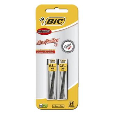 Imagem de Grafite para Lapiseira BIC 0,5mm 2un com 24 Grafites