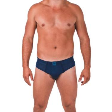 Imagem de Kit C/10 Cueca 4 Agulhas SLIP Comum ALGODAO Lisa Basica Confortavel At