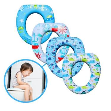 Imagem de Assento Redutor Sanitário Infantil Para Bebê Almofadado Ideal Para o D