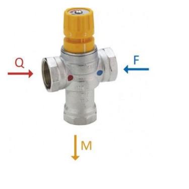 Imagem de Misturadora Termostática Água Quente Solar 3/4 -f Emmeti