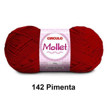 Imagem de Lã Fio Mollet Círculo 100g 200m Novelo - Tricô e Crochê 1/2, 142 - Pim