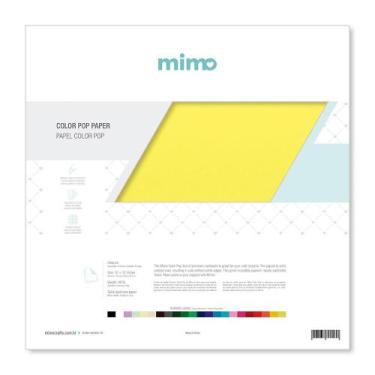 Imagem de Papel Color Pop Amarelo Canarinho Mimo 30,5x30,5cm 180g 25 Folhas - 05