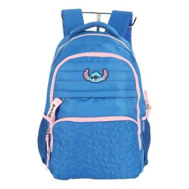 Imagem de Mochila De Costas Juvenil Porta Notebook Original Stitch - Luxcel, Azu
