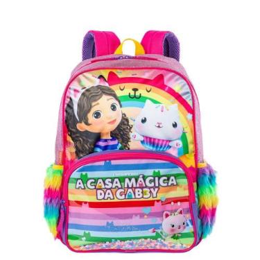 Imagem de Mochila Grande Casa Magica Gabby Arco Iris Original Sestini