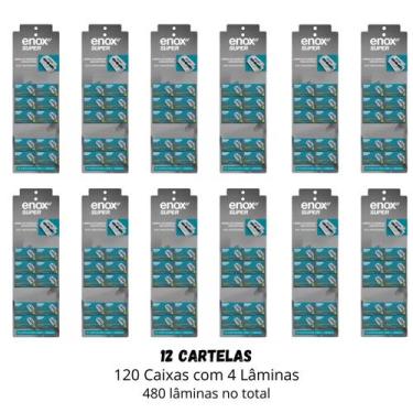 Imagem de Kit com 12 cx de laminas enox super duplo fio com 480 unid