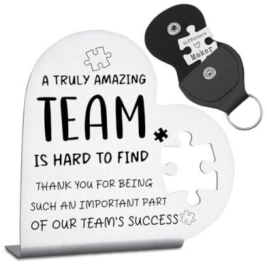 Imagem de akeke Presentes de Agradecimento À Equipe para Funcionários, Presentes Inspiradores para A Equipe, Presentes de Agradecimento À Equipe para Colegas de Trabalho, Colegas, Placas Dec (, Prata)