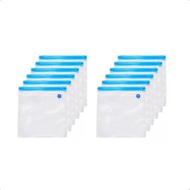 Imagem de Kit 12 Sacos Para Conservar Alimento Hermético Vácuo 26x28cm - UnyHome