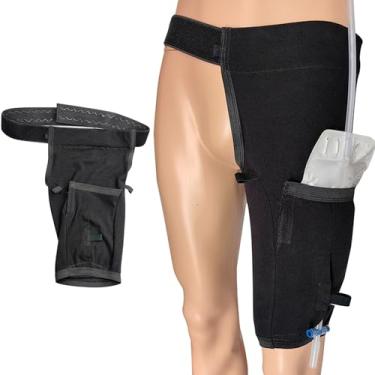 Imagem de AUSTYLCO Suporte de bolsa de drenagem de urina, suporte de bolsa de perna de cateter, dispositivo de estabilização de bolsas de cateter, suporte de bolsas de urina para cateter, capa de bolsa de