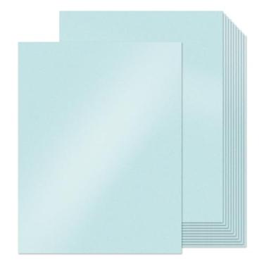 Imagem de 50 folhas de papelão azul brilhante 21,6 cm x 28 cm, 250 g/m2/41,7 kg, papel para impressora de cartolina para convites, confecção de cartões, artesanato DIY, casamentos, chuveiros