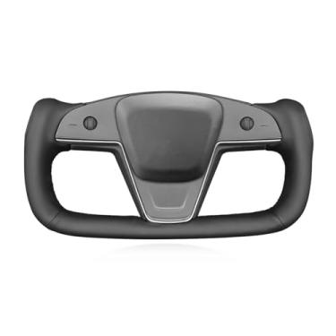 Imagem de MEWANT Capa de volante costurada à mão Tesla Model S Yoke para Tesla Model S 2021-2023 / Model X 2021-2023 Tesla Yoke Acessórios de volante