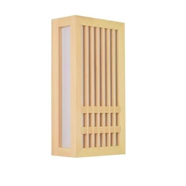 Imagem de Luminárias de parede japonesas estilo Wabi-Sabi em madeira, fonte de luz LED de 8 W, decoração para casa, arandelas de parede, simplicidade, luz de cabeceira para quarto, cozinha, corredor,