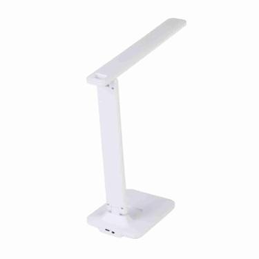 Imagem de Lâmpada de Mesa LED Compacta de 3 Cores para Carregamento Ocular e USB - Dobrável, Portátil e Ideal para Casa ou Viagens