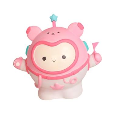 Imagem de menolana Bonito cofrinho caixa de poupança de dinheiro adorável decoração de casa criativo banco de dinheiro dos desenhos animados para meninos meninas, Rosa