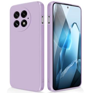 Imagem de GiiYoon Capa para OnePlus 13, capa protetora de corpo inteiro com toque suave e sedoso, case à prova de choque com forro em microfibra - Lilá