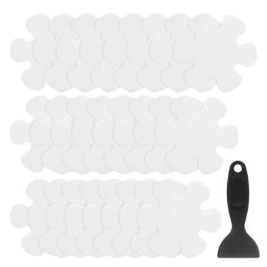 Imagem de HARFINGTON 24 peças adesivos antiderrapantes para banheira, chuveiro, piso, 10 cm, antiderrapante, fita adesiva, estilo flor, decalques com raspador para banheiro, cozinha, banheira, degraus, escadas,