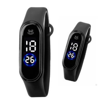 Imagem de Relogio bracelete digital led feminino preto qualidade premium moda casual sportivo