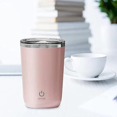 Imagem de Copo de Agitação Magnética Automática de Material de Escritório Caneca de café de Agitação Lavável Com Interior de Aço Inoxidável para café Leite Cacau Chá Chocolate Quente