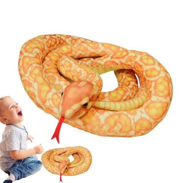 Imagem de Pelúcia de cobra gigante, brinquedo de pelúcia de cobra, Pelúcia de cobra gigante de desenho animado, Brinquedo macio do adereço da brincadeira das festas, brinquedo falso da cobra da decoração para c