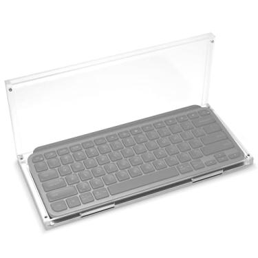 Imagem de Geekria Capa antipoeira para teclado, capa protetora contra poeira de acrílico transparente, capa protetora contra poeira de fechamento magnético compatível com Logitech MX Keys Mini teclado iluminado