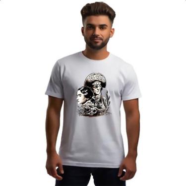 Imagem de Camiseta Unissex Lampiao e Maria Bonita Desenho Grafite - Alearts, G