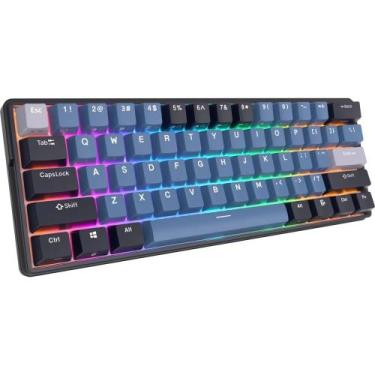 Imagem de Teclado Mecanico Royal Kludge RK61 Plus 60% Wire Switch Blue, Indigo B