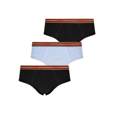 Imagem de Kit/3 Cueca Slip Lupo 00524-089 Adulto Algodão T. P/GG, M, 0903, Cinza