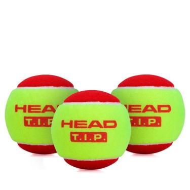 Imagem de Bola de Tênis Head T.I.P Amarela e Vermelha - Estágio 3