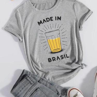 Imagem de T-shirt Camiseta Blusinha Feminina 100% Algodão Made In Brasil - NoBra