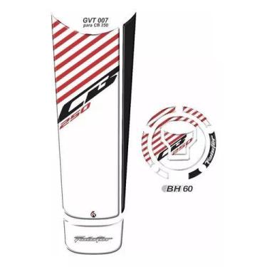 Imagem de Adesivo Cb250 Twister Kit Faixa, Bocal E Lateral Transp Gvt7 - Resitan